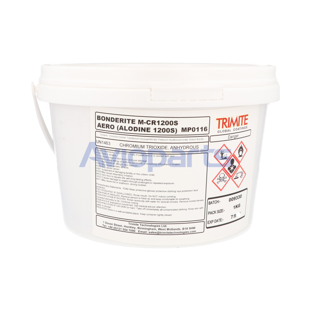 BONDERITE M-CR 1200S AERO, METAL SURFACE TREATMENT POWDER,  CAN 1 KG// MIL-DTL-81706B CL 1A &